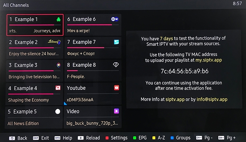 Smart IPTV buffering layout when it's working
