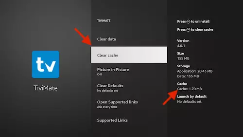 how to clear cache on iptv firestick